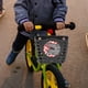 thumbnail image 2 of Cesta de bicicleta Jadeshay para niños Cesta de scooter hecha A mano color negro rosa azul, 2 of 8