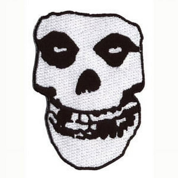 Misfits Men's Skull Embroidered Patch White