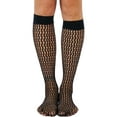 thumbnail image 7 of ToBeInStyle Women's Sheer Lace Knee High Socks With Honeycomb Pattern Design - One Size, 7 of 7