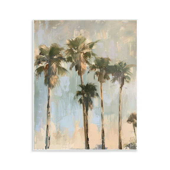 Stupell Industries Painterly Palm Trees Landscape & Nature Painting Unframed Art Print Wall Art, 11 x 14