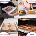 thumbnail image 5 of Premium Toaster Oven Pan Nonstick Set of / Sheet Pan for Baking Small Cookie Sheet Tray Durable Small Baking Trays for Oven Aluminum Baking Sheet Toaster Oven Tray x in, 5 of 5