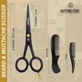 thumbnail image 3 of 5” Professional Beard And Mustache Scissors with 1 Beard Comb, 1 Mustache Comb and Travel Pouch - Prefect Trimming Grooming Scissors for All Facial Hairs, 3 of 6