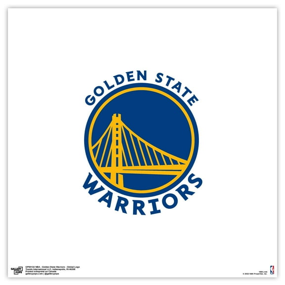 Gallery Pops NBA Golden State Warriors - Global Logo Wall Art, Unframed Version, 12" x 12"