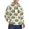 thumbnail image 2 of Pofeuu Sloth Sitting Tropical Leaves Print Mens Casual Hooded Collar Drawstring Hoodies Pullover Sweatshirts Casual Long Sleeve Shirts-XX-Large, 2 of 7