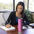 thumbnail image 4 of 20oz Pink Breast Cancer Skinny Tumblers Stainless Steel Tumbler with Lid and Straw,Vacuum Insulated Double Wall Travel Tumbler Cups with Cleaning Brush for Coffee,Tea, 4 of 6
