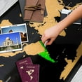 thumbnail image 3 of Global Zoom Scratch-Off World Map with US States-Track Travel Routes, Iconic Landmarks and World Wonders -Thick, Laminated Large Poster for Wall (24"x36") - Includes Scratch Tool and Cleanin, 3 of 3