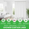 thumbnail image 4 of Cotton 36x74" Stall Shower Curtain - Natural fabric Leakproof curtain for luxury bathroom decor - White, 4 of 9