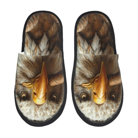

Tideii Funny Bald Eagle for Home Indoor Cotton Slippers Autumn and Winter EVA Plush Slippers Household Supplies Unisex-Medium