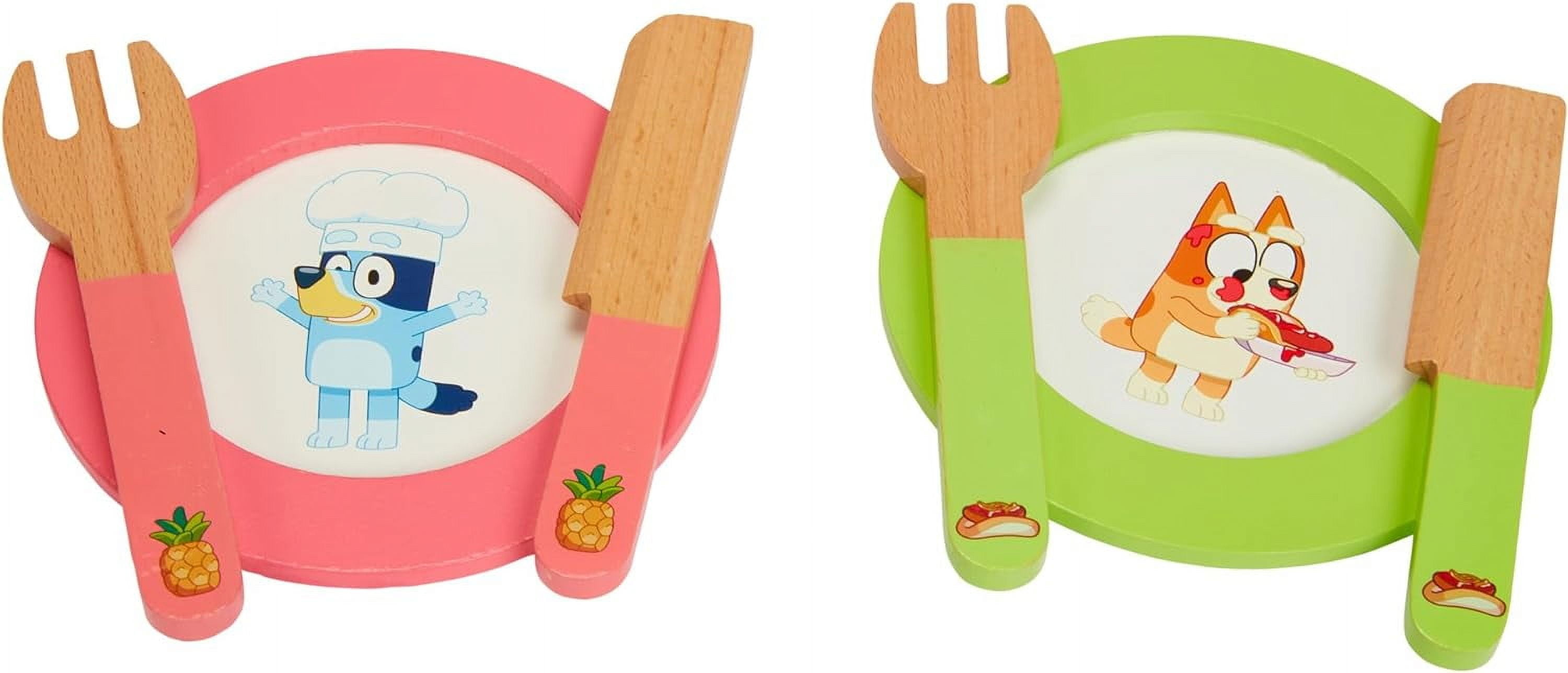 BlueY - Brandclub - Bluey Picnic Basket Set , 30 Piece Wooden