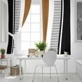 thumbnail image 5 of Fsddascl Modern Brown Black Blackout Curtains for Bedroom/Living Room, Thermal Insulated Kitchen Curtains, Boho Contemporary Geometric Striped Grommet Darkening Window Treatment Drapes 52"x54"x2, 5 of 8