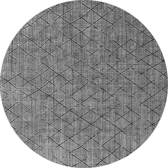Ahgly Company Indoor Round Oriental Gray Industrial Area Rugs, 3' Round