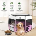 thumbnail image 2 of Corralito portátil X-ZONE PET para perro, gato y conejo, color rosa, 2 of 6