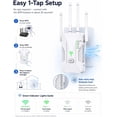 thumbnail image 5 of 2026 WiFi Extender Signal Booster, 1200Mbps  Band 5GHz&2.4GHz, WiFi Booster Covers Up to 15000 Sq.Ft Coverage, WiFi Repeater with  Ethernet Ports, 1-tap Setup(White), 5 of 6