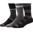 thumbnail image 3 of Perry Ellis Men's 3 Pk Casual Crew Ribbed Socks Black Size Regular, 3 of 3