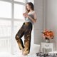 thumbnail image 5 of Balery Cool Black Gold Dragon Pantalones de pijama para mujer, pijamas ultraligeros, pantalones de estar por casa-X-Large, 5 of 6