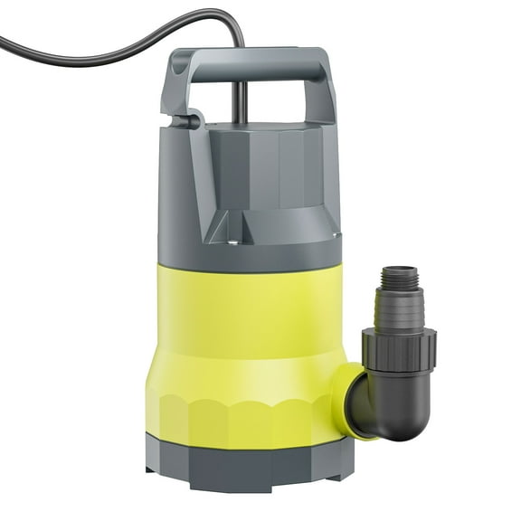 Sump Pump Submersible Water Pump 1.5HP 5500GPH Portable Water Transfer Draining Pump Utility Pumps for Pool Basement Hot Tub Garden with Adapters