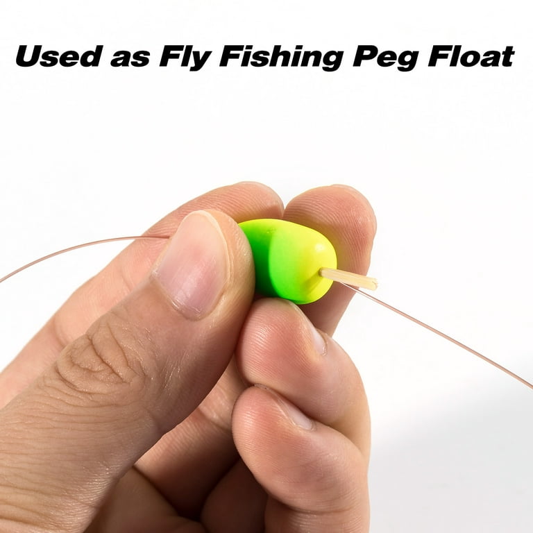 Dr.Fish 60 Pack Oval Foam Floats Trout Floats Fishing Rig Floats