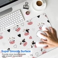 thumbnail image 4 of Long Mouse Pads for Desk,White Cow Heart Pattern Desk Mats on Top Of Desks, Desk Mouse Pad Extra Large with 3mm Non-Slip Base and Stitched Edge for Gaming,Office,Work,Home 31.5"x11.8", 4 of 6