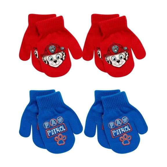 Nickelodeon Boys 4 Pack Mitten or Glove Set: Paw Patrol and Blaze (Toddler/Little Boys)