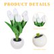 thumbnail image 1 of Luz De Noche De Tulipán Adornos de lámpara de escritorio de flores LED con botón de luz nocturna de tulipán (blanco) Tmvgtek Para estrenar, 1 of 9