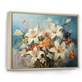 thumbnail image 2 of Designart "Countryside Charm With Blue And White Lilies" Flowers Floater Framed Canvas Wall Art, 2 of 5