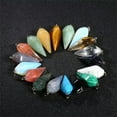 thumbnail image 3 of Cone Pendulum Natural Crystal Gemstone Hexagonal Point Pendant Energy Healing, 3 of 8