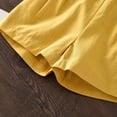 thumbnail image 6 of NIEWTR Toddler Baby Girl Summer Clothes Flower Embroidery Sleeveless Smocked Tops and Shorts Set Cute Two Piece Outfit 2Pcs Summer Beach Outfits 5-6 Years,Yellow, 6 of 8