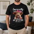 thumbnail image 3 of Highland Cow Attitude Graphic T-Shirt, Unisex Classic Fit Tee, 3 of 9