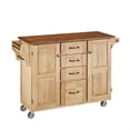 thumbnail image 1 of Homestyles Chariot de Cuisine Roulant en Bois Create-a-Cart Marron, 1 of 11