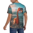 thumbnail image 2 of KLL Swimming Goggled Flamingo for Men's Baseball Shirts,Short Sleeve Casual Shirts Button Down Shirt for Men Beach Summer Wedding Shirt-Large, 2 of 7