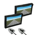 thumbnail image 2 of Backup Camera Monitor Kit, DC12V-24V Impact Proof Horizontal 87° Vertical 62° High Definition 5inch Screen Side View Monitor System  For Truck, 2 of 8