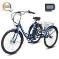 thumbnail image 1 of Viribus 24" Adult Electric Tricycle 250W Electric Trike with 36V 13Ah Battery UL 2271 Blue, 1 of 9