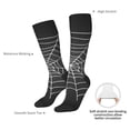 thumbnail image 3 of Daiia Sports Socks A Web With A Spider Printed Novelty Crew Socks for Men Women Knee High Socks Cotton Socks Soft & Breathable Support Unisex Socks, 3 of 9