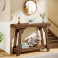 thumbnail image 4 of Tribesigns Console Table with Storage, 2-Tier Wood Entryway Table with Shelf, Farmhouse Narrow Sofa Table Behind Couch for Foyer, Hallway, Living Room, Rustic Brown, 4 of 7