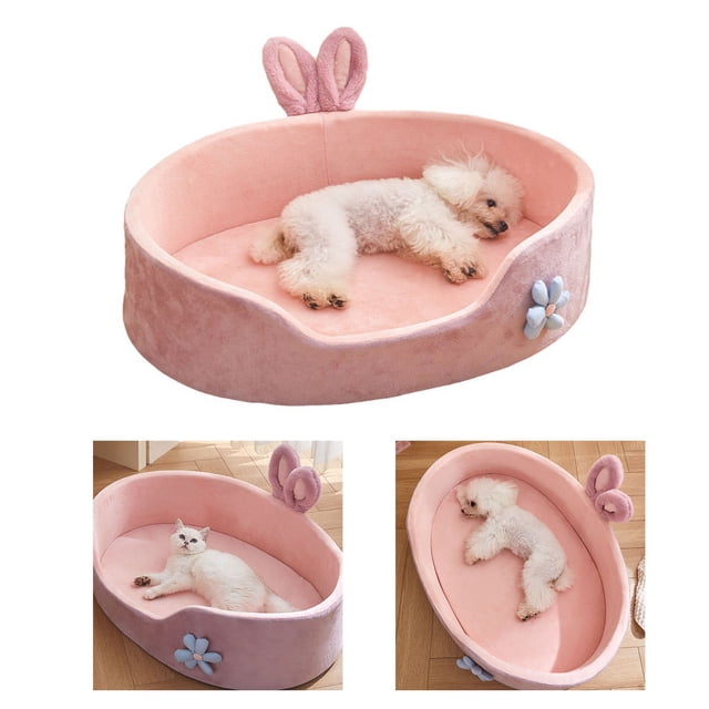 CAMA ORTOPÉDICA PARROS, Sofá Impermeable para mascotas Pequeñas, Cama Para Dormir para Perros lavable, desmontable, color Rosa, Cama Sutave y Cálida para Gatos para