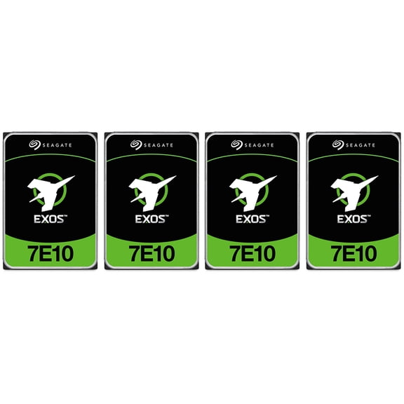 Seagate Exos 7E10 Enterprise 8TB 3.5" 6 Gb/s SATA III Internal Hard Drive Kit 4pack