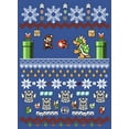 thumbnail image 2 of Men's Nintendo Mario and Bowser Ugly Christmas Sweater  Graphic Tee Royal Blue Large, 2 of 4