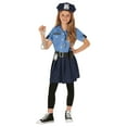 thumbnail image 2 of Morph Blue Police Girl Costume Toys Kids Officer Cop Uniform Dress Halloween Blue Toddler 3-4 Years, 2 of 7