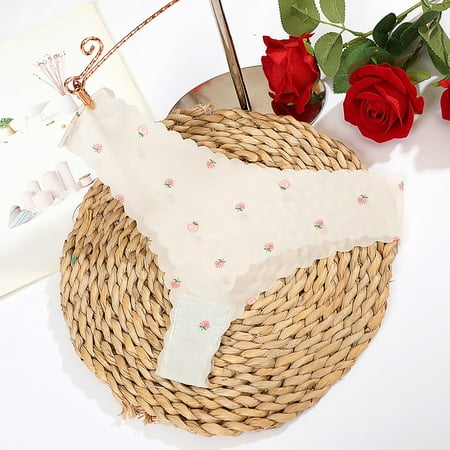 Summer Savings  Ice Silk Thong Panties  Low Waist  Comfortable Breathable  Girls Panties  Soft Thong  Women s Underwear  Everyday Wear  Clearance Plus Size Womens Clothing | Khaki M  Sopatenor