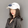 thumbnail image 2 of Soumake Fan Sunhat Strong Wind Cooling Sunshade Letter Embroidery Long Brim Sun Detachable Fan Usb Or Solar Charging Men Fan Cap Headwear Fashion, 2 of 7