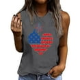 thumbnail image 2 of Busydd Tank Top for Women Fashion USA Print Independence Day Tee Shirt Casual Sleeveless Round Neck Summer Tops Patriotic Camisole Tops for Women, 2 of 4