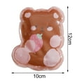 thumbnail image 6 of Deyuer Hot Water Bag Self-heating Portable Reusable Leak-proof Safe Keep Warm Transparent Cartoon Animals Shape Hand Warmer Bottle for Office,M, 6 of 8