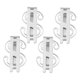 thumbnail image 5 of Milisten 4Ud Clip Portátil Para Tarjetas Y Dinero En Inoxidable Con Estilo Plateado, 5 of 8