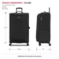 thumbnail image 4 of SWISSGEAR Stride Large Expandable Spinner Luggage, Black, Checked, 8 Wheels, TSA Lock, 4 of 11