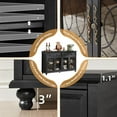 thumbnail image 5 of 59" Modern Buffet Cabinet with 2 Drawers and 4 Glass Doors, Large Sideboard Kitchen Storage Cabinets Coffee Bar Cabinet for Living Room Dining Room, Black, 5 of 8