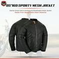 thumbnail image 2 of Daniel Smart Men’s Motorcycle Jacket - All Season Sporty Mesh Motorcycle Jacket – Maximum Airflow and Protection, 2 of 4