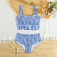 thumbnail image 2 of Tween Girls' Swimsuits Two Piece Bikini Sets Ruffled Split Summer Beach Swimwear for Kids Size 11T, 2 of 5