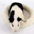 thumbnail image 1 of 1pc Soft, Comfortable Round Warm Fleece Hamster Bed Sleep Mat for Rat, Hedgehog, Squirrel, Guinea Pig, Small Animals (S, Beige), 1 of 5