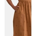 thumbnail image 3 of Time and Tru Women's and Women's Plus Eyelet Midi Dress, Sizes XS-4X, 3 of 4