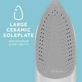 thumbnail image 3 of Sunbeam Turbo Steam Iron, 1700W - Nonstick Ceramic Soleplate, Vertical & Horizontal Steam, 3-Way Auto-Off - White & Chrome, 3 of 9